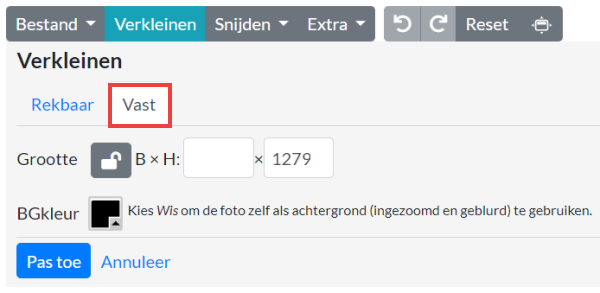 fotoverkleinennl verkleinen vast